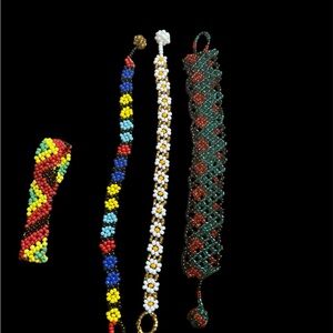 Colorful Beaded Bracelets Set